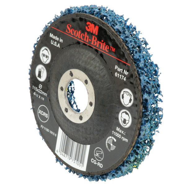 Disque de décapage souple, extra-gros, Scotch-Brite™ Clean and Strip™, diamètre 115 mm